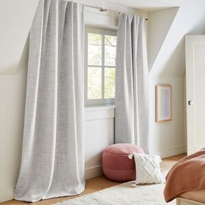 48x84 West Elm Crossweave Blackout Curtain Panels
